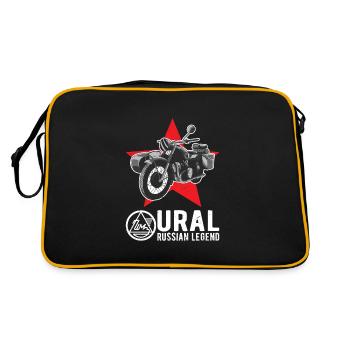 Ural Russian Legend Sidecar Motorcycle Team - Retro Bag - black/gold - Back