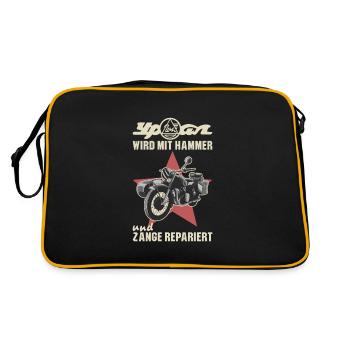 Is repaired with hammer and pliers Ural sidecar - Retro Bag - black/gold - Back