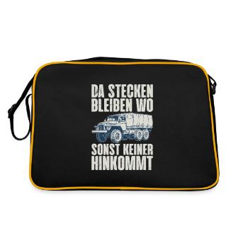 Da stecken bleiben wo sonst keiner hinkommt URAL - Retro Tasche - Schwarz/Gold - Hinten