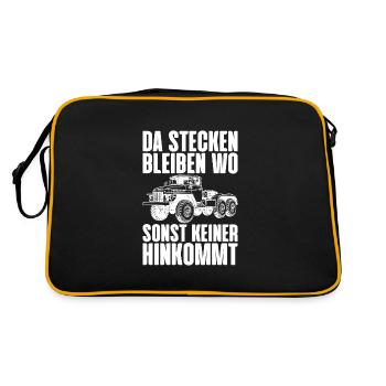 Da stecken bleiben wo sonst keiner hinkommt URAL - Retro Tasche - Schwarz/Gold - Hinten