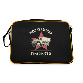 Russian legend Cyrillic ural 375 drivers - Retro Bag - black/gold - Back