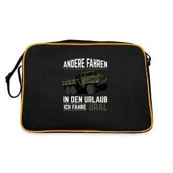 Andere fahren URAL Fahrer sowjetische Beruf USSR - Retro Tasche - Schwarz/Gold - Hinten