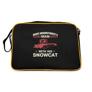 Ne jamais sous-estimer un homme avec son snowcat - Sac Retro - noir/or - Dos