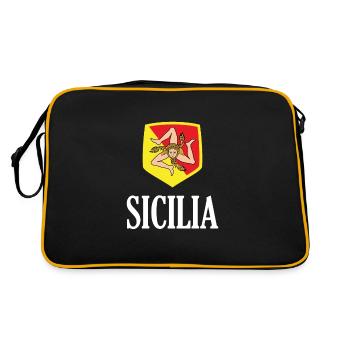 Sicilia Palerme Armoiries italiennes Sicile - Sac Retro - noir/or - Dos