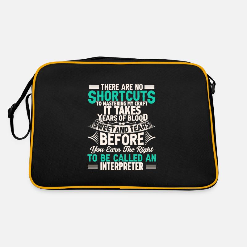 Citation de l’interprète Il n’y a pas de raccourcis Interpréter Sac Retro