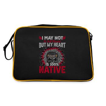 Citation amérindienne Je ne peux pas - Sac Retro - noir/or - Dos