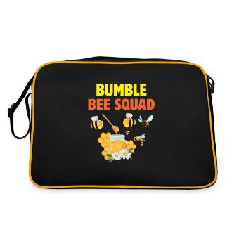 Bees Quote Bumble Bee Squad - Retro Bag - black/gold - Back