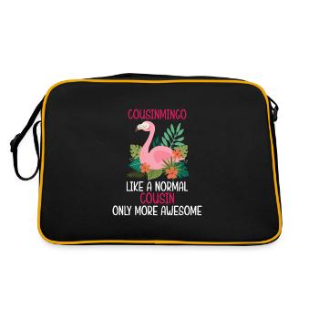 Flamingo Citation Cousinmingo comme un cousin normal - Sac Retro - noir/or - Dos