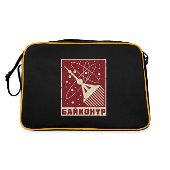 Baikonur Soviet Union Russia Communism - Retro Bag - black/gold - Back