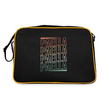 Spanish cuisine Rice dish Paella gift - Retro Bag - black/gold - Back