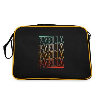 Spanish cuisine Rice dish Paella gift - Retro Bag - black/gold - Back