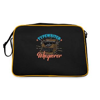 Schreibamaschine Literatur Author Buch Schreiben - Retro Tasche - Schwarz/Gold - Hinten