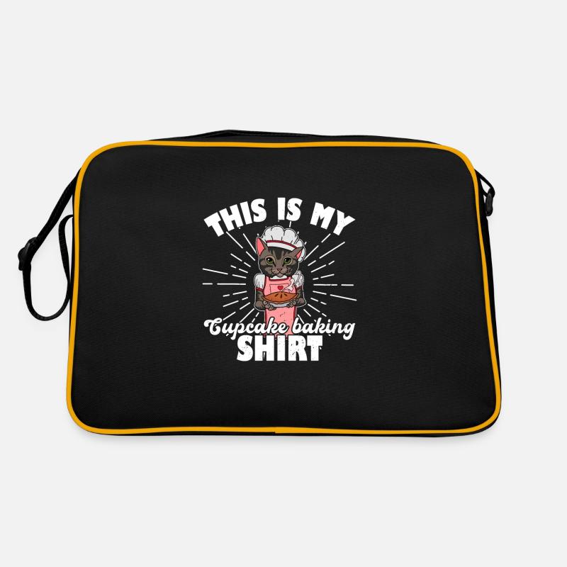 Kekse Backen Katze Bäckerei Konditorei Spruch Retro Tasche