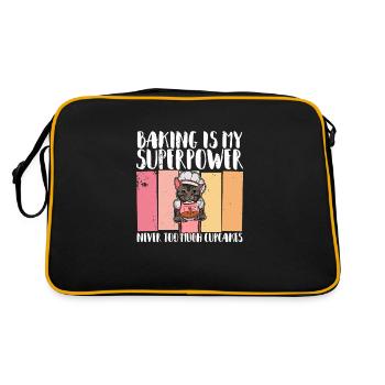 Cat Hobby Baker Dessert Baking Baker - Retro Bag - black/gold - Back