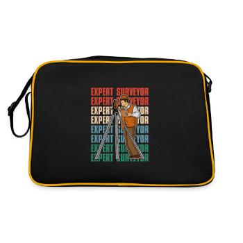 Profession de géomètre, géomètre-expert, dicton - Sac Retro - noir/or - Dos