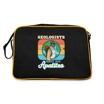 Géologue étudie profession Géologue Hammer - Sac Retro - noir/or - Dos