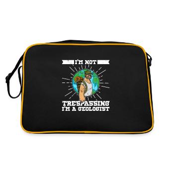 Geology Study Geologist Profession Stones Saying - Retro Bag - black/gold - Back