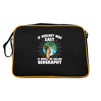 Géologue Fossiles Profession Pierres Marteau Dicton - Sac Retro - noir/or - Dos