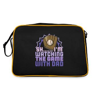 Gloves Ball Baseball Bat USA Saying - Retro Bag - black/gold - Back