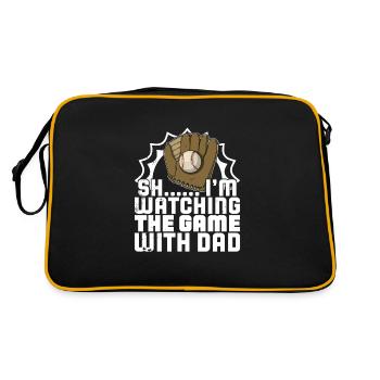 Gloves Ball Baseball Bat USA Saying - Retro Bag - black/gold - Back