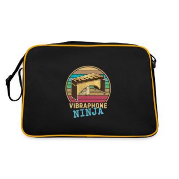 Vibraphone Musician Percussion Instrument Music - Retro Bag - black/gold - Back