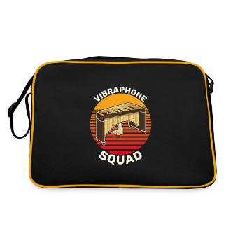 Musiker Musikschule Vibraphon Schlagzeug - Retro Tasche - Schwarz/Gold - Hinten