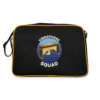 Musiker Musikschule Vibraphon Schlagzeug - Retro Tasche - Schwarz/Gold - Hinten