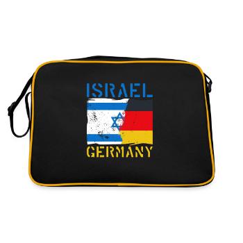 Israël Allemagne Origine Drapeau national - Sac Retro - noir/or - Dos