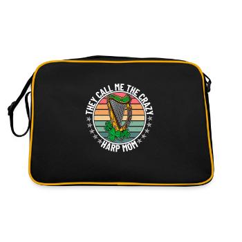 Harpe celtique harpiste Irlande Musique irlandaise - Sac Retro - noir/or - Dos