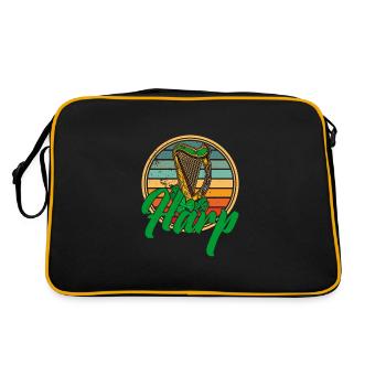 Ecole de musique Harpe Harpiste Irlande Irlandais - Sac Retro - noir/or - Dos