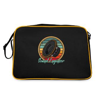 Ingénieur du son, subwoofer, synthétiseur de musique - Sac Retro - noir/or - Dos