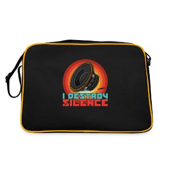 Subwoofer Analog Sound Sound Technician Saying - Retro Bag - black/gold - Back