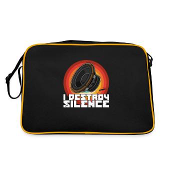 Subwoofer Analog Sound Sound Technician Saying - Retro Bag - black/gold - Back