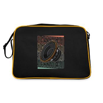 Sound Technician Subwoofer Analog Sound Saying - Retro Bag - black/gold - Back
