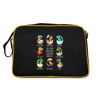 Bébé dinos dans l’œuf - Sac Retro - noir/or - Dos