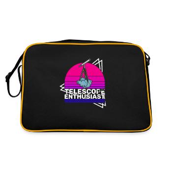 Astronomy Science Telescope Hobby Stars - Sac Retro - noir/or - Dos