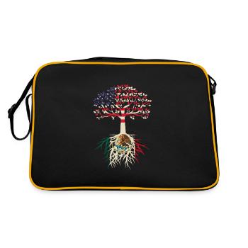 Mexico Origin Travel Mexican Father Saying - Retro Bag - black/gold - Back