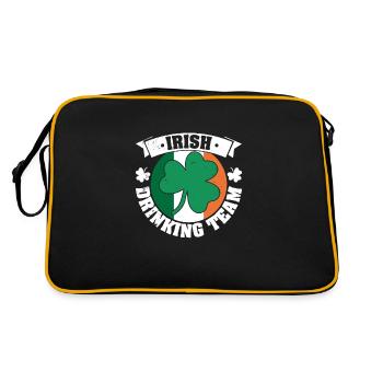 Origine irlandaise Irlande Flag Shamrock Green - Sac Retro - noir/or - Dos