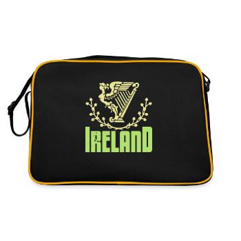 Drapeau vert irlandais Irlande Trèfle irlandais - Sac Retro - noir/or - Dos