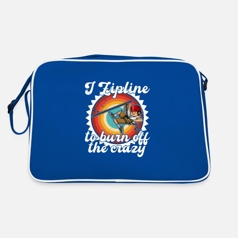 Ziplining, Ziplining, Zipline, Forest, Hobby, Mountains Retro Bag