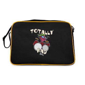 Veganer Rettich Gärtner Gemüse Essen Salat - Retro Tasche - Schwarz/Gold - Hinten