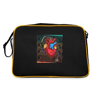 Cardiology Ambulance Doctor Profession Caregiver - Retro Bag - black/gold - Back