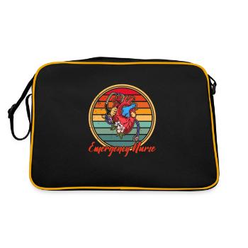 Doctor Cardiology Cardiologist Profession Retirement home - Retro Bag - black/gold - Back