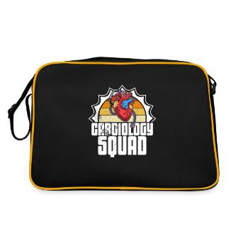 doctor saying cardiologist heart training profession - Retro Bag - black/gold - Back