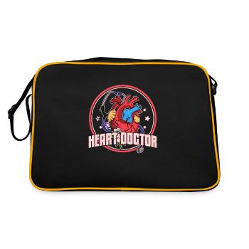 cardiology doctor saying profession heart nurse - Retro Bag - black/gold - Back
