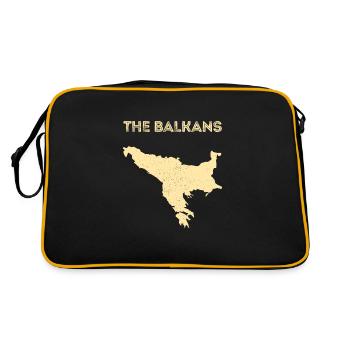 Balkan Saying Origin Pride Serbia Croatia - Retro Bag - black/gold - Back
