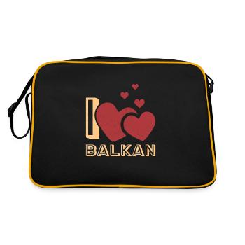 Balkans Serbian Yugoslavia Croatia Saying - Retro Bag - black/gold - Back