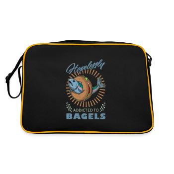Cuisine juive Saumon Bagel Israël Casher - Sac Retro - noir/or - Dos