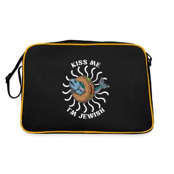 Plat de cuisine juive casher saumon bagel - Sac Retro - noir/or - Dos