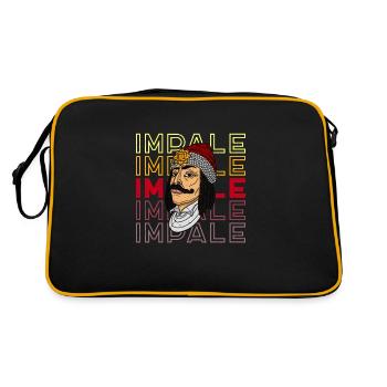Balkans Bucharest Romania History Vlad - Retro Bag - black/gold - Back